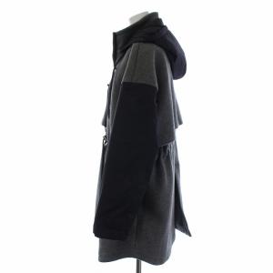 ENFOLD 19AW 異素材切替コート 38 グレー