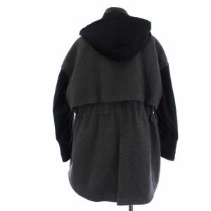 ENFOLD 19AW 異素材切替コート 38 グレー