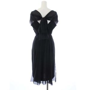 CHANEL 10SS ワンピース シルク ココボタン 34 黒