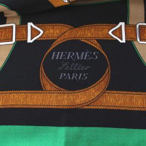 HERMES カレ140 カレジェアン EPERON D'OR 黄金の拍車 スカーフ カシミヤシルク マルチカラー