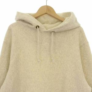 Champion リバースウィーブ プルオーバーパーカー 裏起毛 長袖 L アイボリー