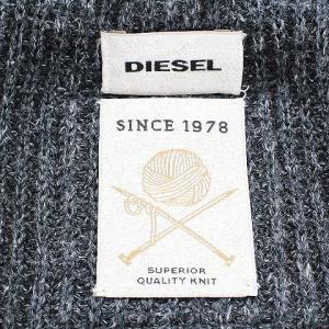 DIESEL ジャケット ニット 長袖 切替 エルボーパッチ デニム ジップアップ M グレー