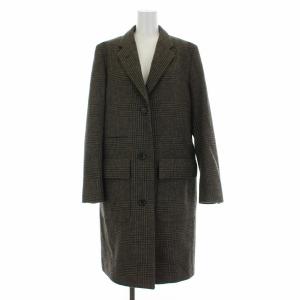 LOVAT 2018AW CHECK WOOL CHESTER COAT L 茶