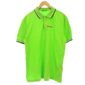 2018年 ポロシャツ 半袖 鹿の子 XXL 黄緑