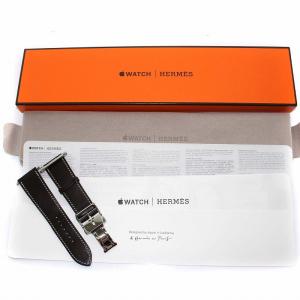 HERMES Apple Watch Dバックルエベンヌ 44mm 42mm 45mm レザーバンド 茶