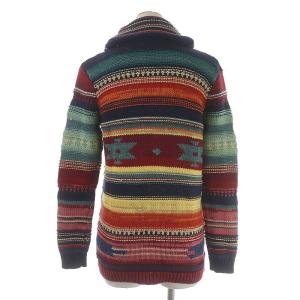 POLO RALPH LAUREN ブレンドショールカーディガン ニット コンチョボタン ボーダー XXS マルチカラー