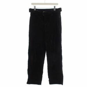 17AW ワイドパンツ コーデュロイ ジップフライ ベルト コットン 3 ブラウン
