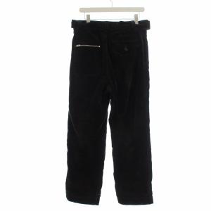 MHL. 17AW ワイドパンツ コーデュロイ ジップフライ ベルト コットン 3 ブラウン