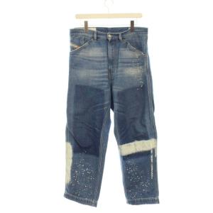 D-FRANKY デニムパンツ ジーンズ ペイント加工 ダメージ加工 30 M 青 ブルー