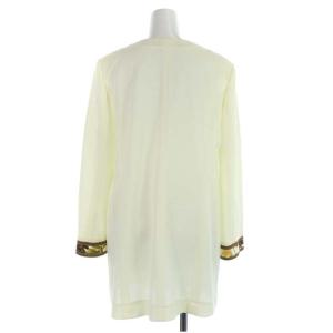 LEONARD FASHION ノーカラージャケット XL アイボリー