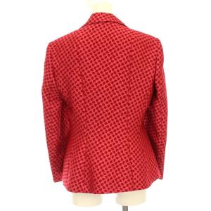EMPORIO ARMANI テーラードジャケット シングル 柄 01 S ピンク レッド
