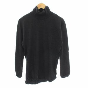 ドルマンタートル ニット カットソー ウール 長袖 4 M チャコールグレー