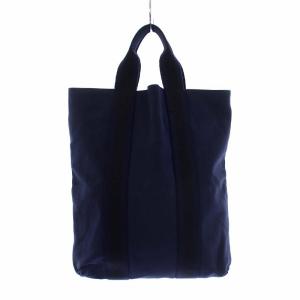 HERMES フールトゥ カバス トートバッグ キャンバス ネイビー