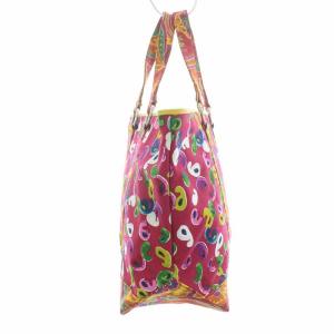 ETRO トートバッグ キャンバス ペイズリー柄 ピンク グリーン イエロー