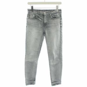 ザステラ THE STELLA デニムパンツ ジーンズ ジップフライ ダメージ加工 22 XS グレー