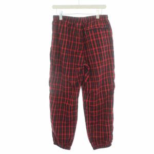 Supreme 18FW Nylon Plaid Track Pant チェック柄 S 赤