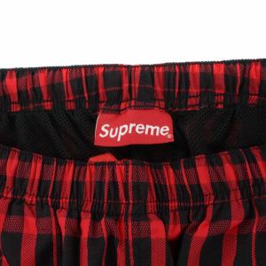 Supreme 18FW Nylon Plaid Track Pant チェック柄 S 赤