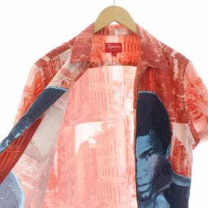 Supreme 21SS Muhammad Ali Zip Up S/S Shirt S オレンジ