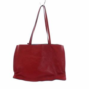 PRADA 1BG122 エティケット トートバッグ レザー 赤