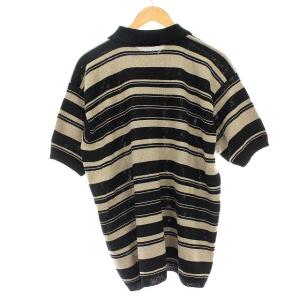 nanamica 22SS H/S Stripe Polo Sweater ボーダー ニット XS 黒