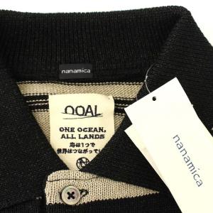 nanamica 22SS H/S Stripe Polo Sweater ボーダー ニット XS 黒