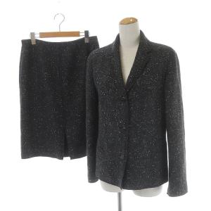 COLLECTION セットアップ スーツ テーラードジャケット シングル 3B タイトスカート ひざ丈 ウール アンゴラ混