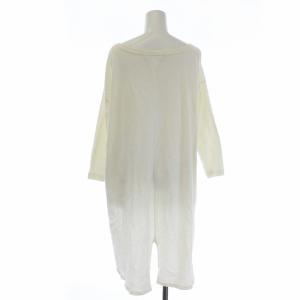 AMERICANA ドゥーズィエムクラス バックロングTシャツ カットソー 七分袖 ロゴ スリット コットン 白 ホワイト