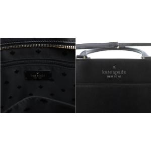 kate spade new york ステイシー トートバッグ ショルダーバッグ 2WAY ロゴ レザー 黒 ブラック
