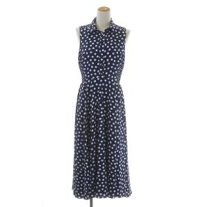 CLOUD DOT MIDI DRESS M ネイビー