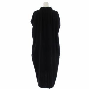 ENFOLD PEダブルクロスフレンチギャザーN/Cドレス ワンピース 半袖 M ブラック