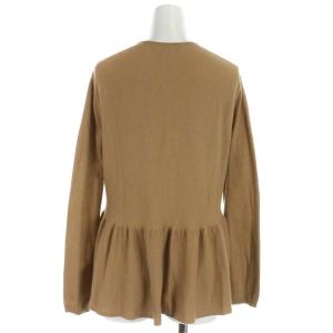 Drawer 19AW 16Gヘムフレアプルオーバーニット チュニック ウール カシミヤ混 長袖 1 S ブラウン