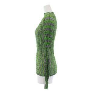 ISSEY MIYAKE FETE プリーツカットソー 長袖 M グリーン ネイビー グレー