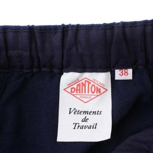 DANTON 22SS ライトキャンバス イージーパンツ ストレート 38 M 紺 ネイビー