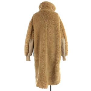 STELLA McCARTNEY 21AW ロングフリースコート ハイネック M 茶