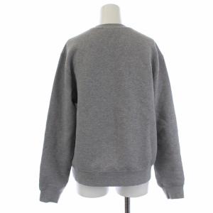 MSGM 立体花柄スウェット トレーナー プルオーバー ビーズ スパンコール 裏起毛 コットン S グレー