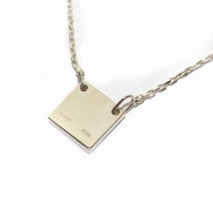 GUCCI スクエアプレート ネックレス ペンダント AG925 シルバー