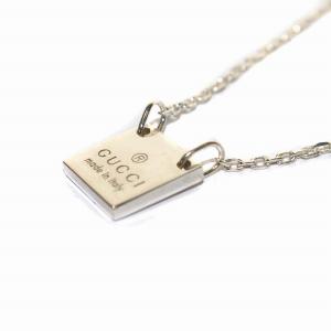 GUCCI スクエアプレート ネックレス ペンダント AG925 シルバー