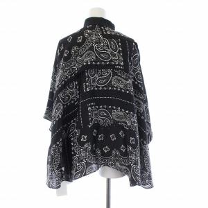 sacai 22SS Bandana Print Pullover ブラウス ペイズリー柄 S 黒