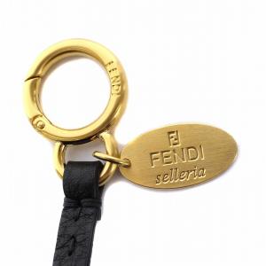 FENDI ファー チャーム キーホルダー ブラック