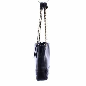 CHANEL マトラッセ ココマーク 2WAY チェーン トートバッグ ラムスキン 0番台 黒