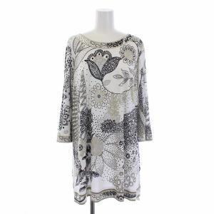 FASHION 近年モデル ワンピース 総柄 42 白