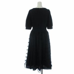 TO BE CHIC 21SS レイヤードライトポンチワンピース チュール XL 黒