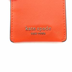 kate spade new york SPENCER 定期入れ パスケース チェーンストラップ レザー オレンジ PWRU7919