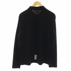 EMPORIO ARMANI イーエーセブン EA7 ポロシャツ 長袖 ロゴプリント XXL ブラック