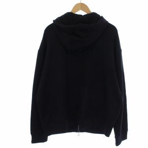 EMPORIO ARMANI 20年製 パーカー トレーナー スウェット 長袖 ジップアップ ロゴ XXL ブラック