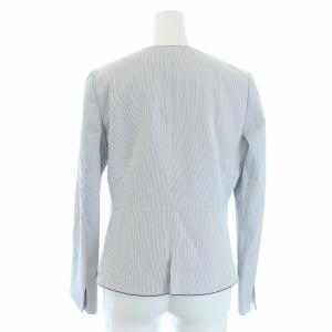 OLD ENGLAND セットアップ スーツ ストライプ ノーカラージャケット スカート  36 ネイビー