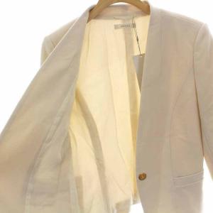 EPOCA 19AW セットアップ スーツ ノーカラージャケット スカート 40 ライトベージュ