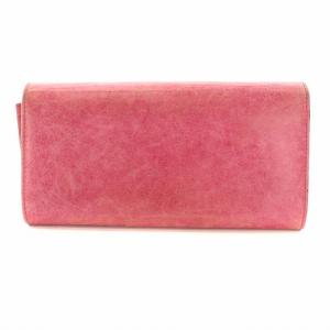 BALENCIAGA ジャイアントマネー 長財布 フラップ レザー ピンク 233599