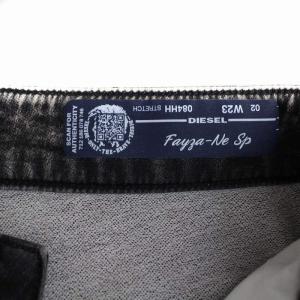 DIESEL Fayza-Ne sp デニムパンツ ジップフライ コーディング バイカー コットン 23 M ブラック