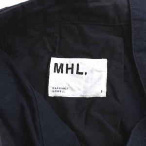 MHL. 20SS COTTON LINEN TWILL コットン リネン ツイル パンツ クロップド 1 S 紺 ネイビー 595-0143503